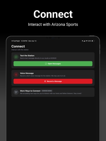 Arizona Sports 98.7 FM iPad screenshot