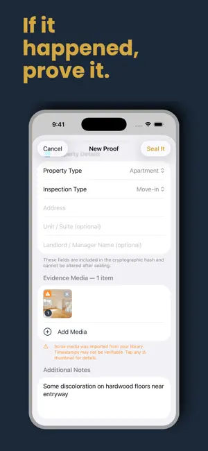 Proof – Vault screenshot 1