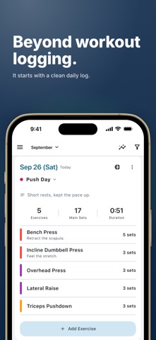 BTB Workout Log: Gym Tracker Screenshot 1 of 9