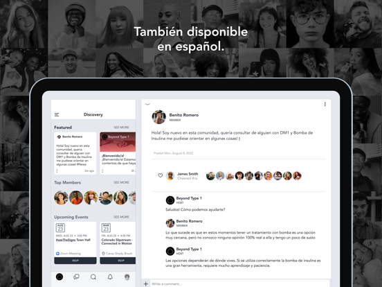 Beyond Type 1 Diabetes iPad screenshot 4 - Social Networking app
