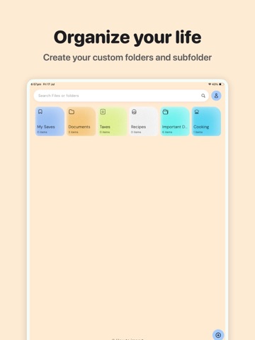 EZ Save: Organised in Folders iPad screenshot