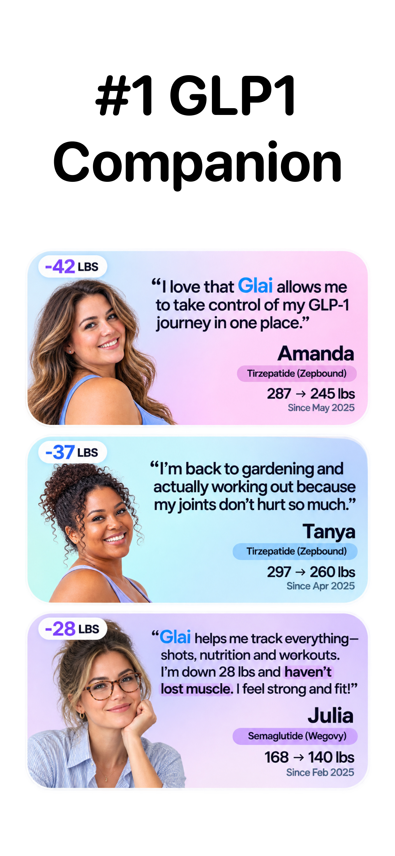 Glai: GLP-1 Tracker & Diet screenshot 2