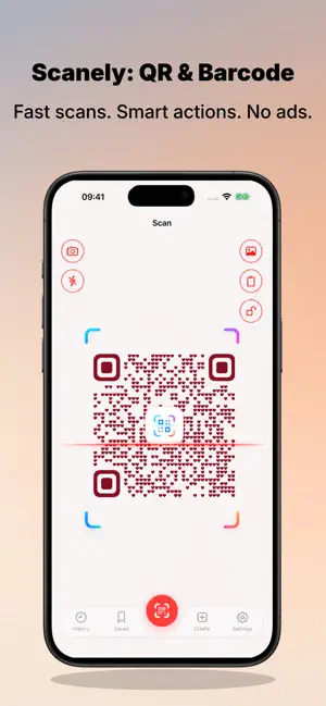 Scanely: QR & Barcode Scanner screenshot 1