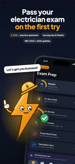 Electrician Exam 2026: Prep screenshot 1