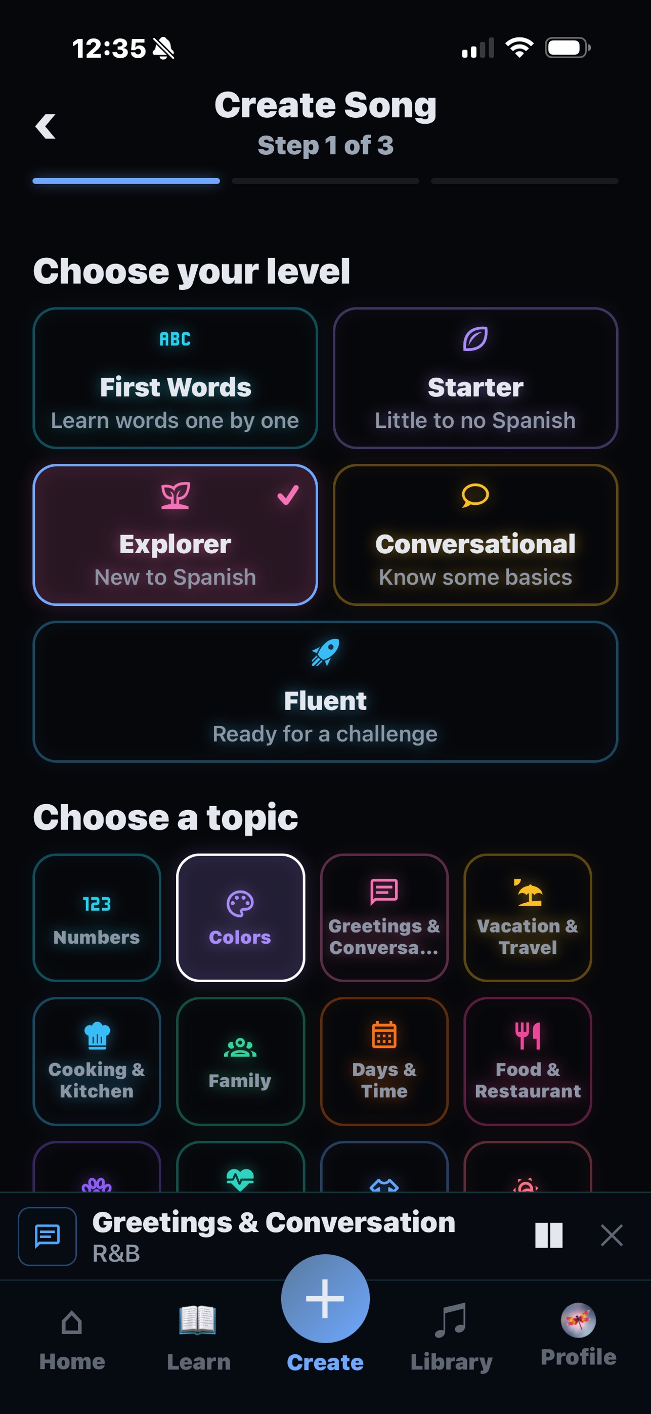 Screenshot 4 of Canoro: Learn Spanish by Song
