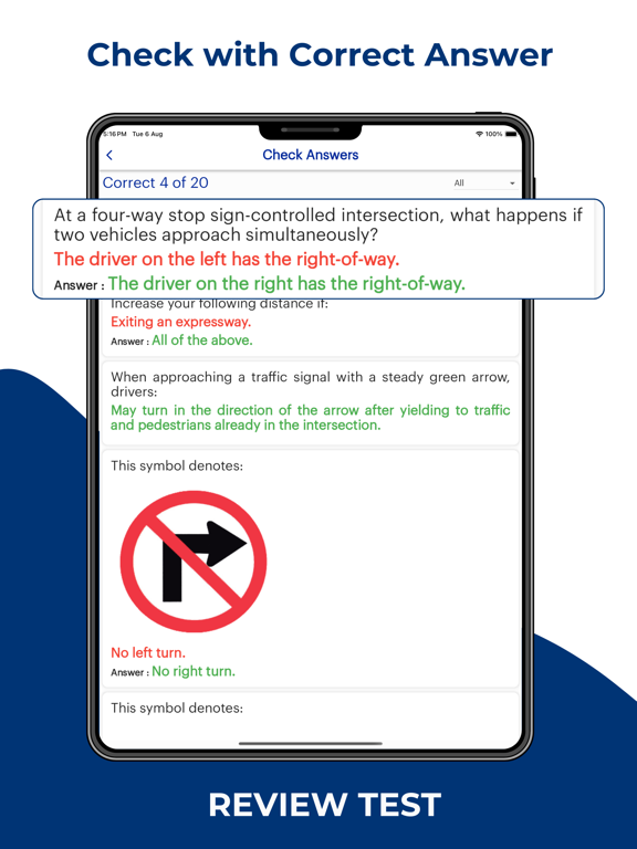 Delaware DMV Permit Practice iPad screenshot 7 - Education app