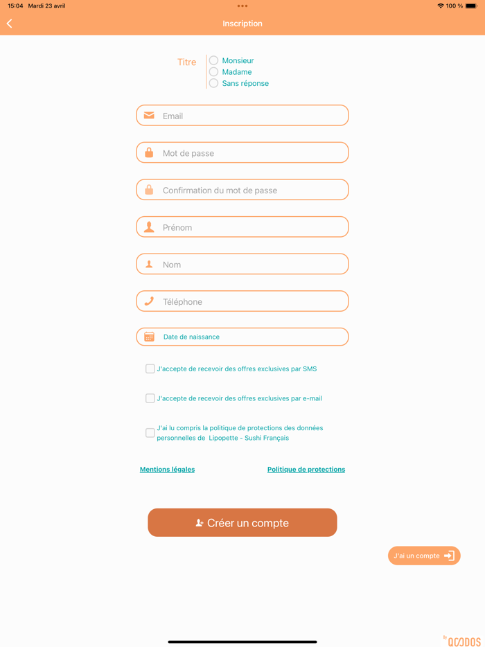 Lipopette - Sushi Français