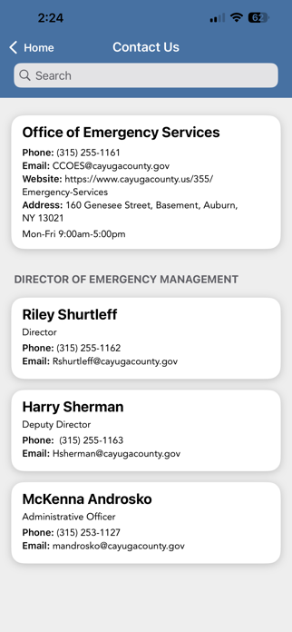 Cayuga County OES Screenshot 2 of 3