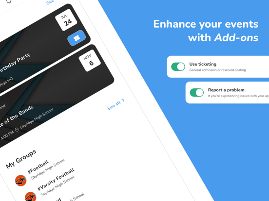 Vega: Events & Activities iPad screenshot 2 - Utilities app