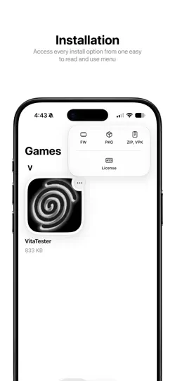 Captura de pantalla de Vion en iPhone 3