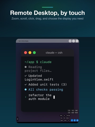 Shellcove · Remote Coding iPad screenshot