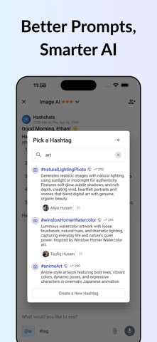 Hashchats - AI Group Messenger iPhone screenshot