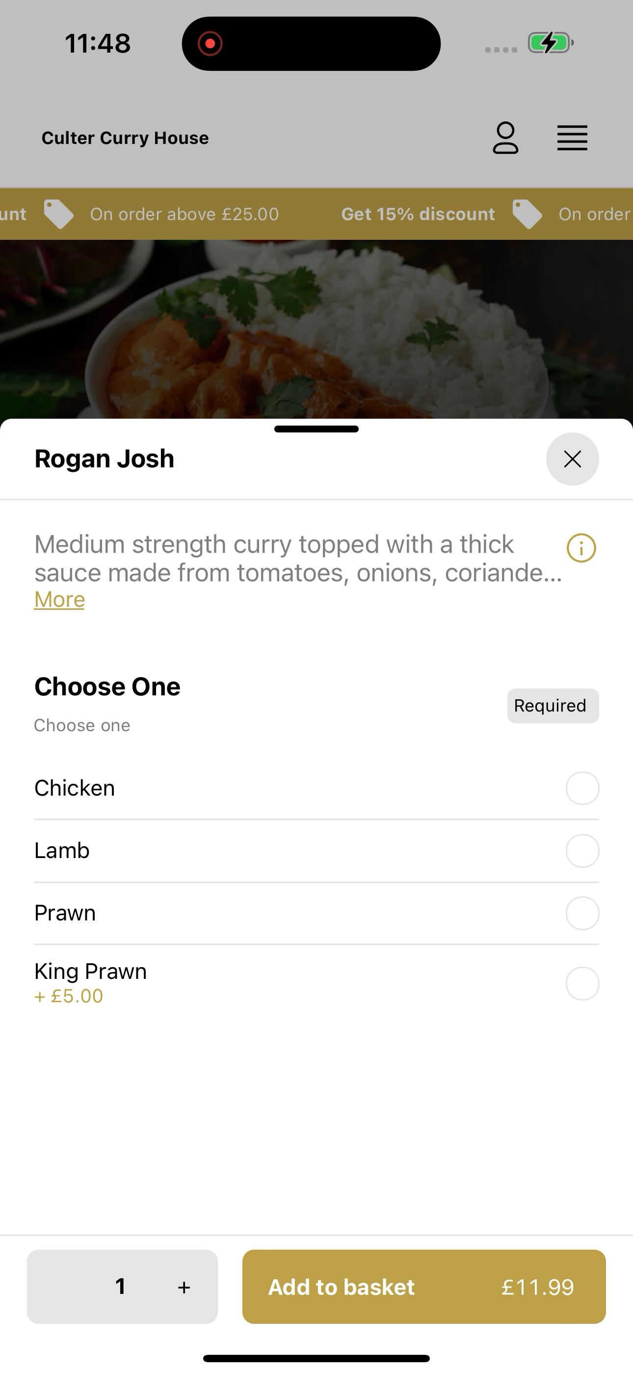 Culter Curry House UK screenshot 7