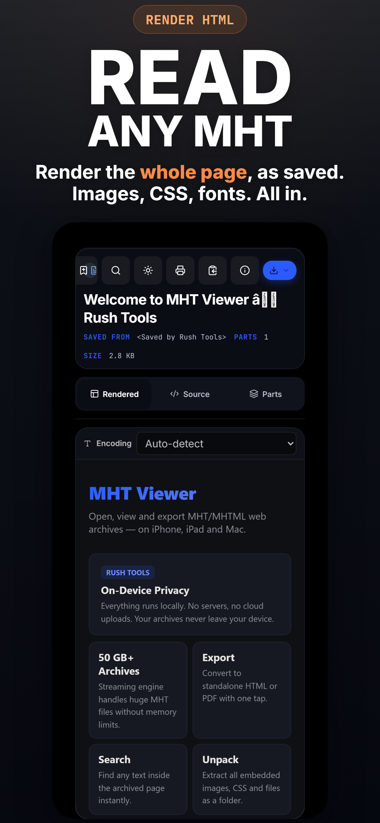 MHT Reader · Document Viewer screenshot 2