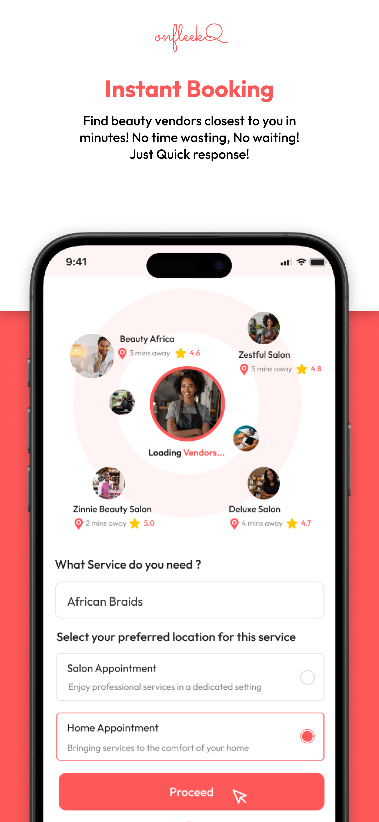 onfleekQ -Book Beauty Services