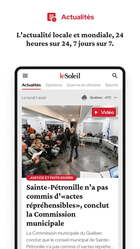 Le Soleil, Quotidien de Québec screenshot 2 of 6