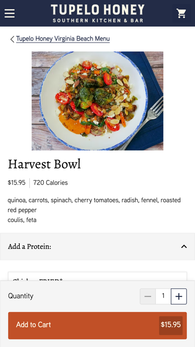 Tupelo Honey iPhone screenshot 4 - Food & Drink app
