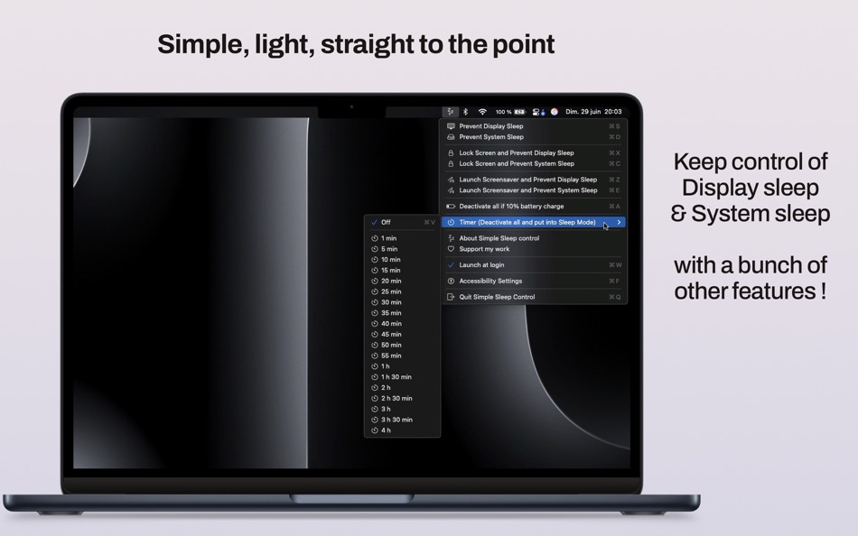 Simple Sleep Control (macOS) 由: Antoine Chosson Simple Sleep Control (macOS) 由: Antoine Chosson