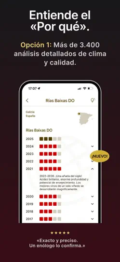 Captura de pantalla de Vino: Añadas Y Valoraciones en iPhone 2
