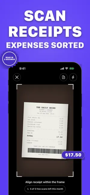 Expense Tracker & Receipt Scan screenshot 1