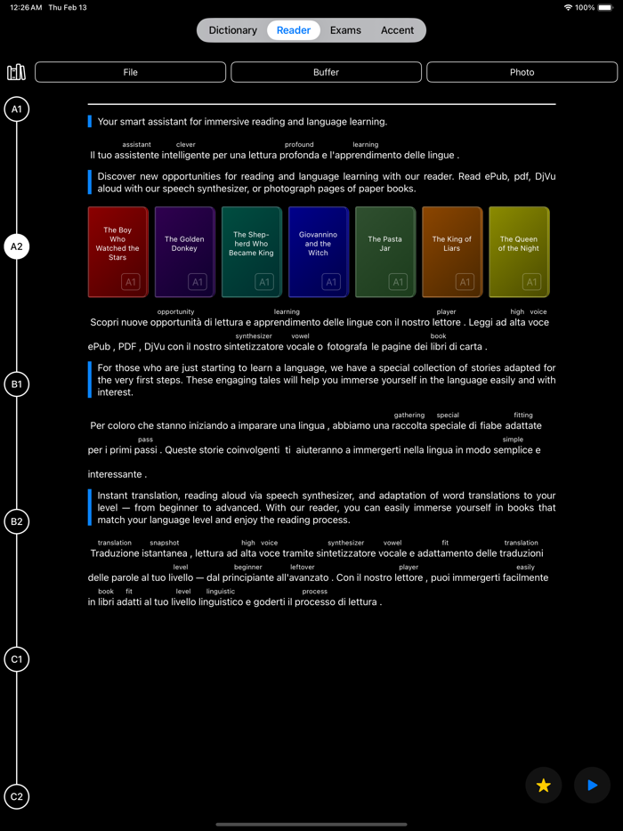 Italian dictionary：learn words