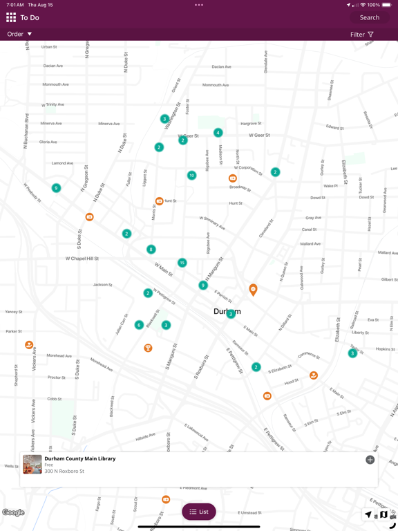 Discover Durham, NC iPad screenshot 3 - Travel app