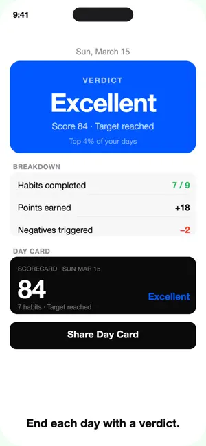 Scorecard: Daily Life Score screenshot 4