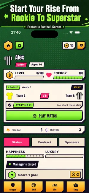 Fantastic Football Career screenshot 2