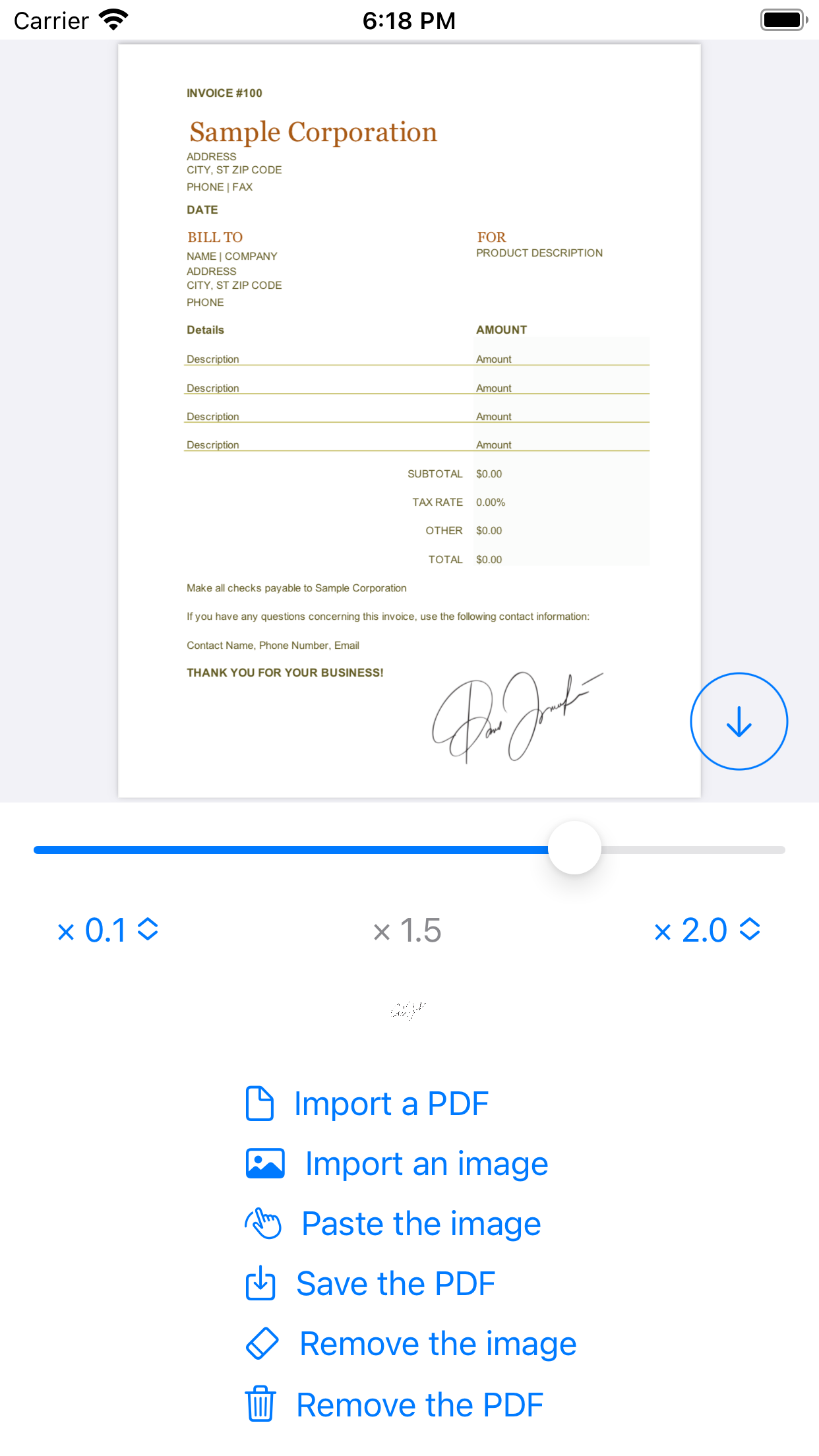 Paste to PDF