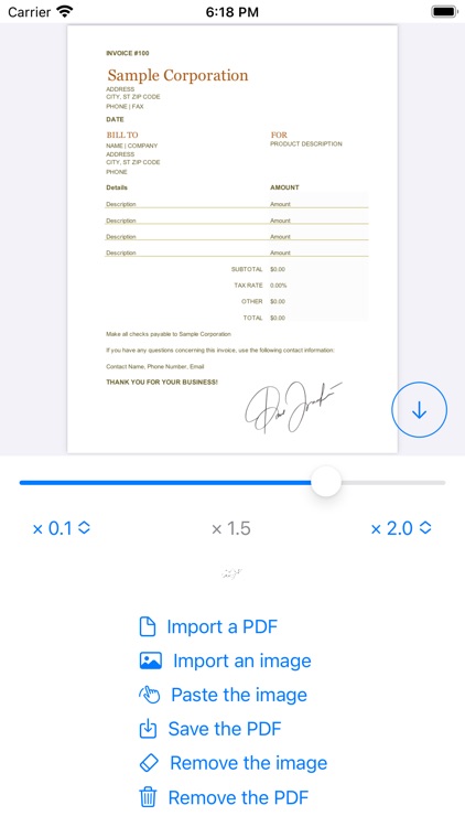 Paste to PDF