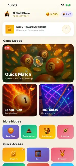 Pool Odyssey - 8 Ball Flare screenshot 1