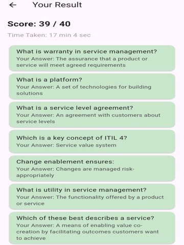 ITIL 4 Exam Prep iPad screenshot