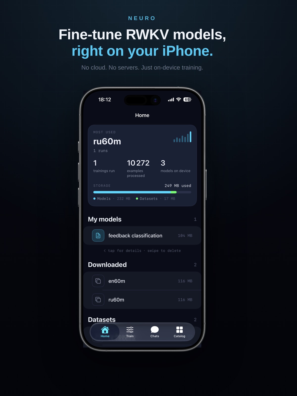 Neuro — Local Fine-Tune ipad screenshot 1