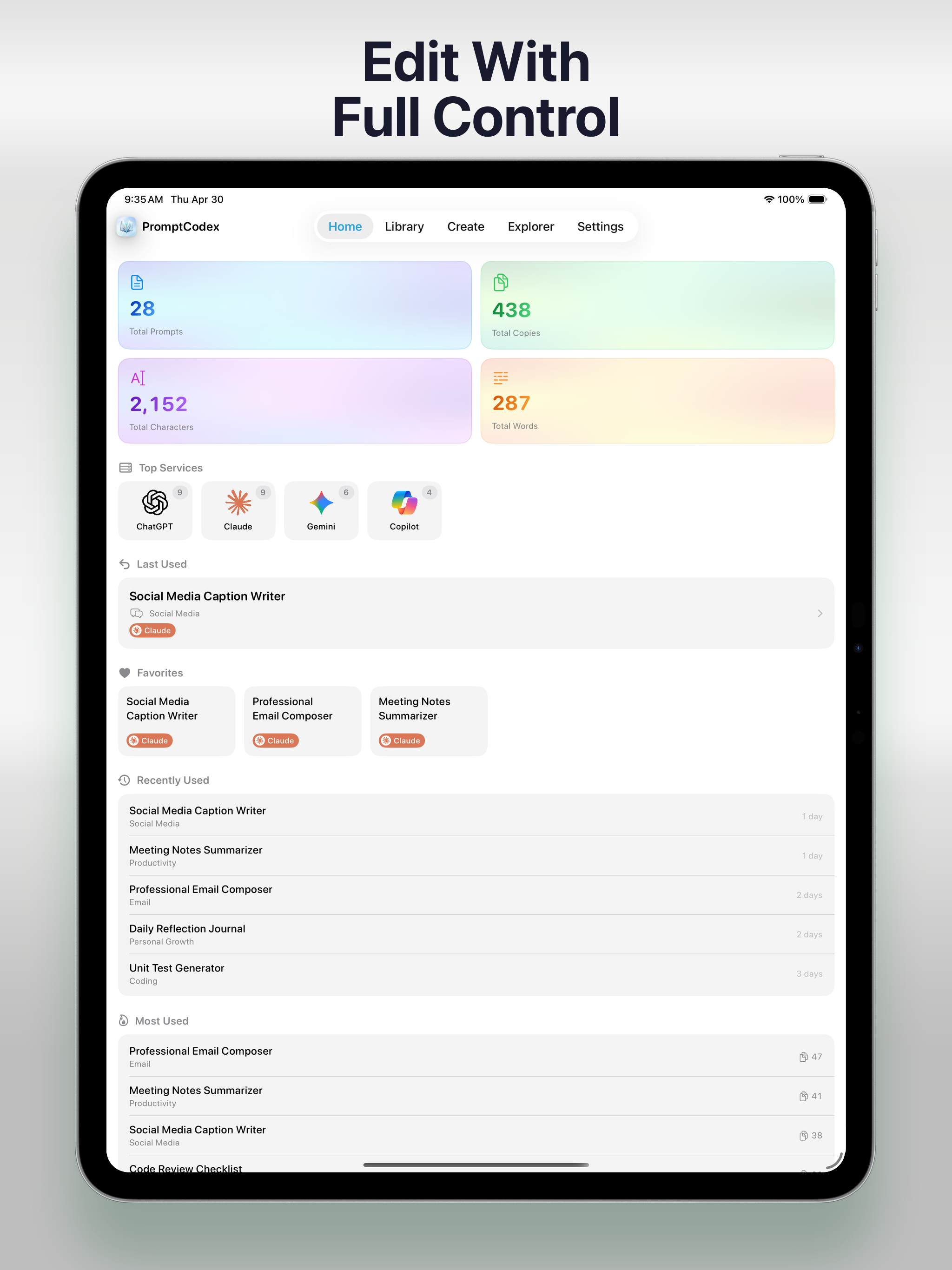 PromptCodex - AI Library