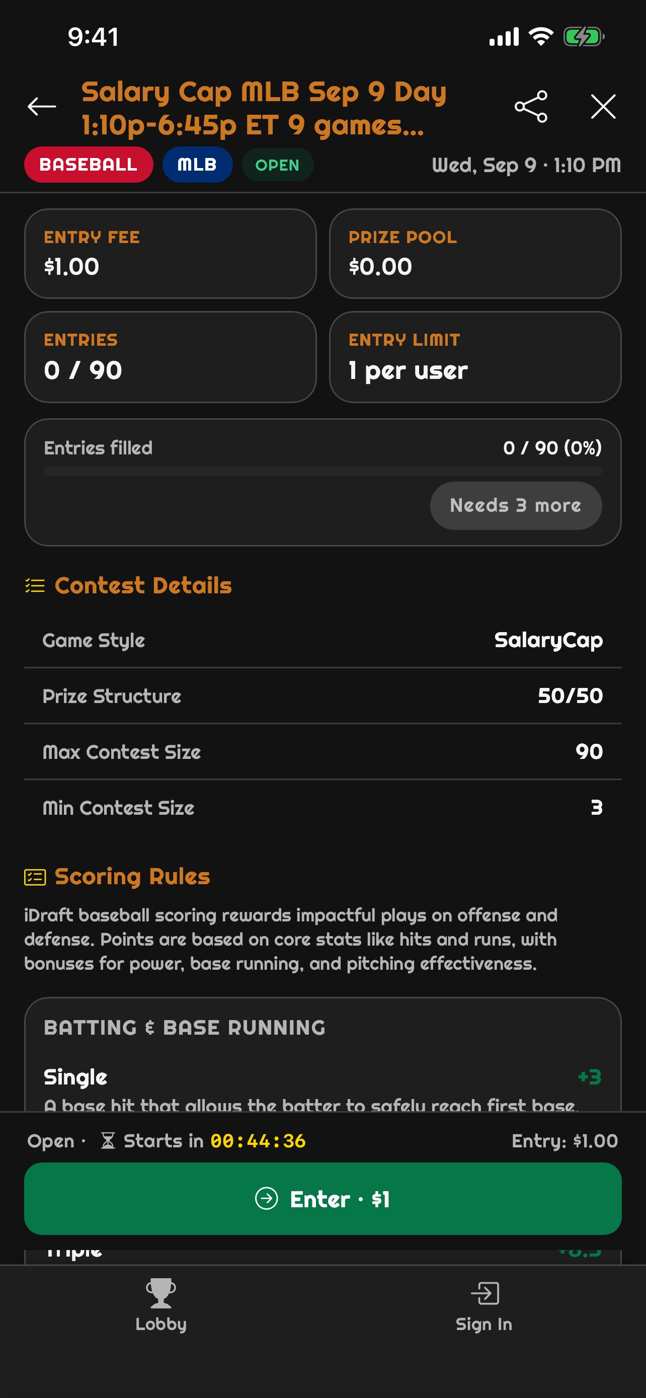 Screenshot 6 of iDraft Daily Fantasy Sports