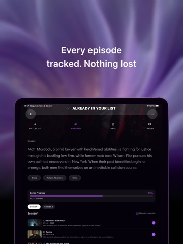 Watchfolio: Movie Tracker iPad screenshot