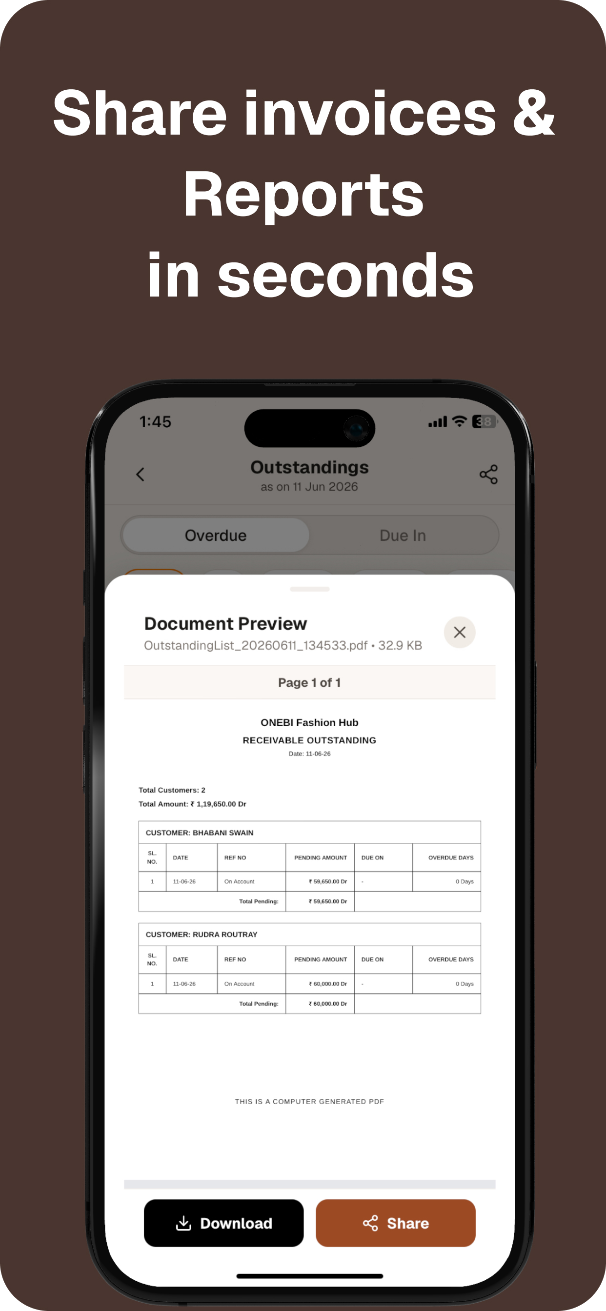 Onebi Accosync-Tally on mobile
