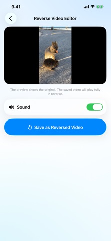 Reverse Video Edito‪r‬ iPhone screenshot