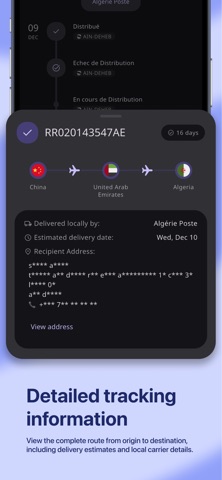 Track it: Packages & Deals iPhone screenshot