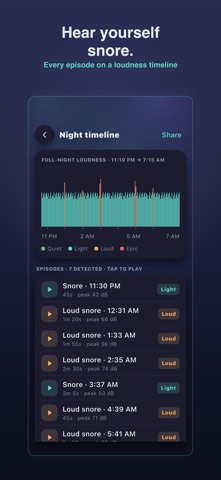 Hush - Snore & Sleep Recorder Screenshot 2 of 7