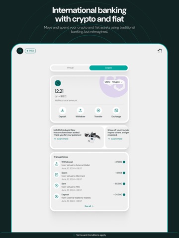 Nummus Wallet iPad screenshot