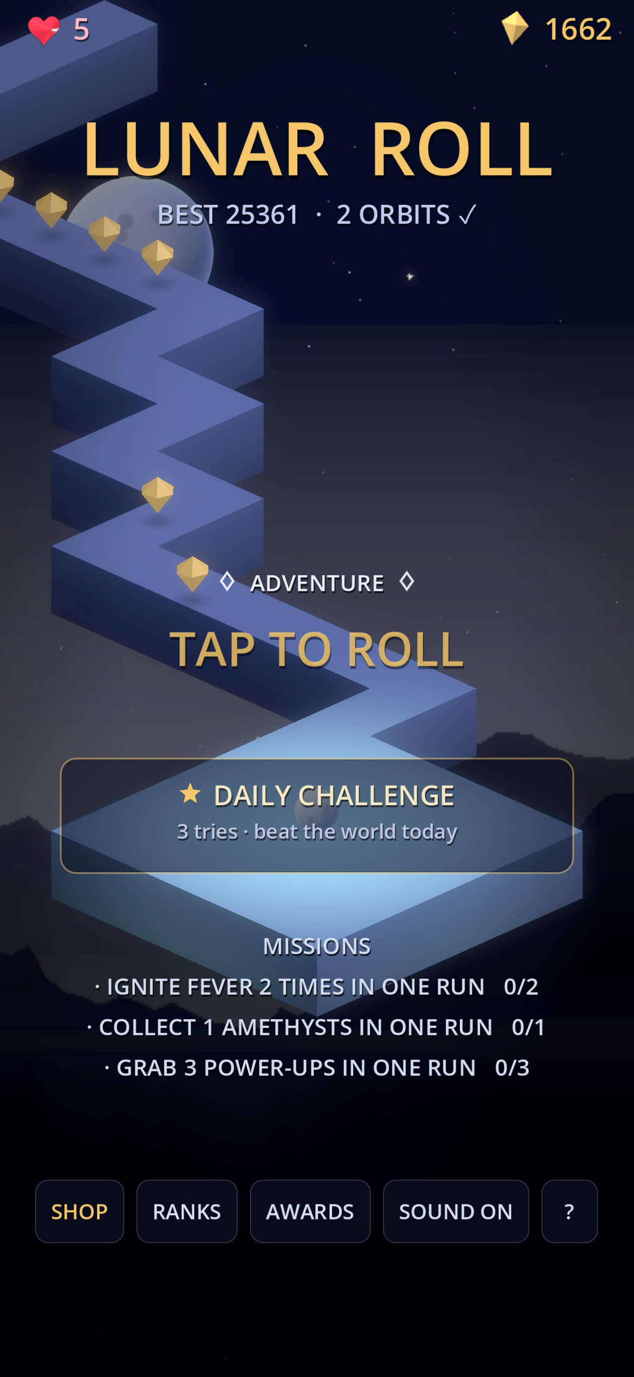 Lunar Roll: ZigZag Ball Run screenshot 5