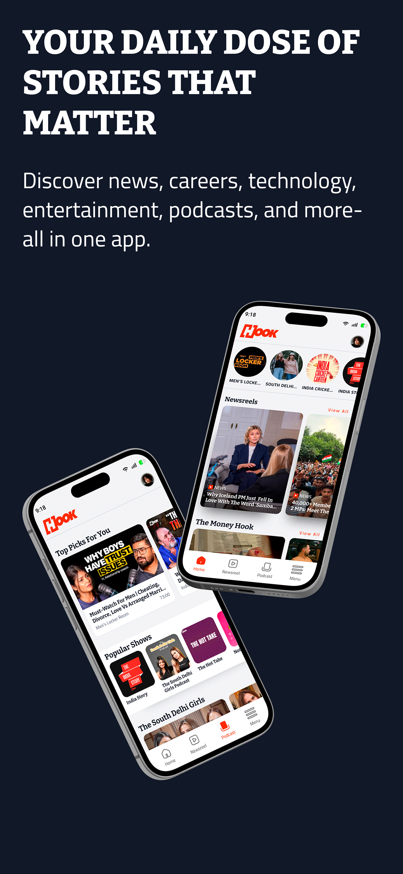 Hook: News, Reels & Podcasts screenshot 2