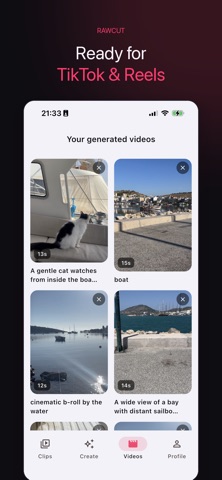 RawCut: AI Video Editor&Clips Screenshot 1 of 7