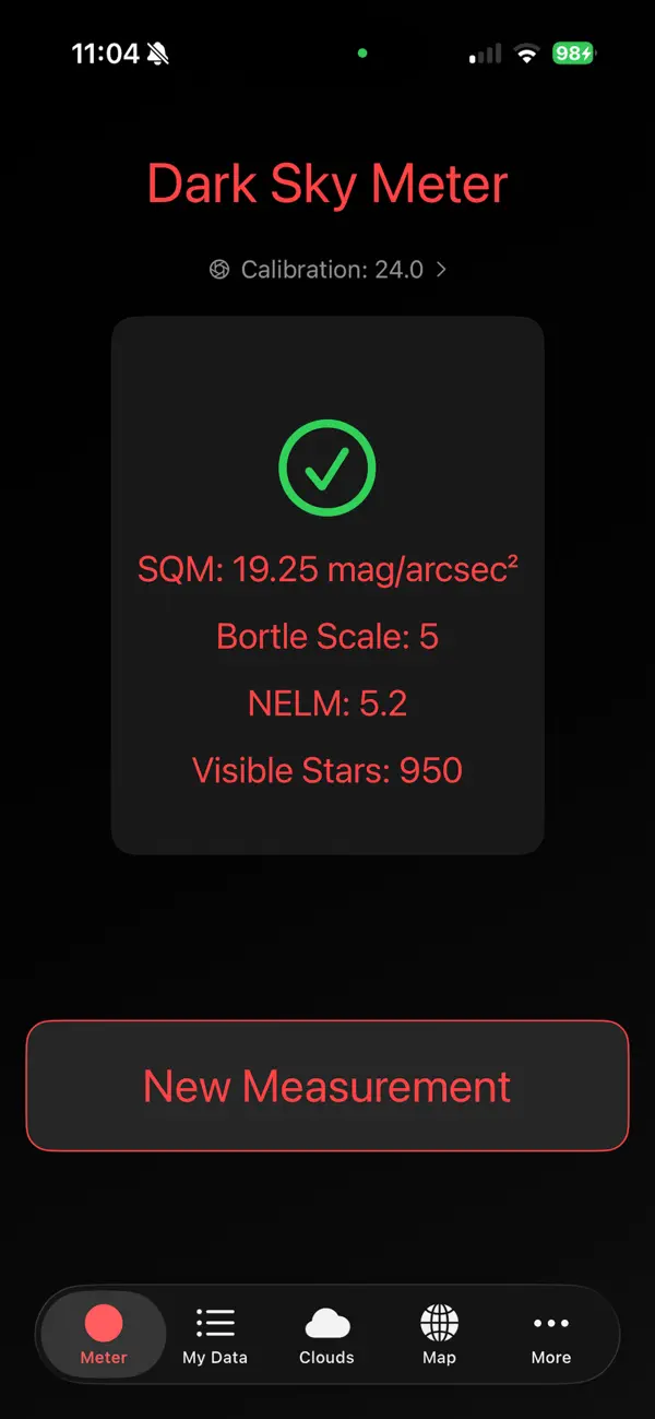 Screenshot #2 pour Dark Sky Meter Pro