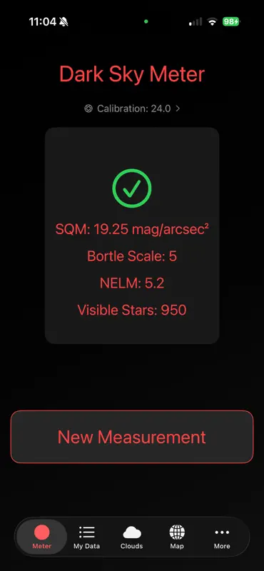 Dark Sky Meter Pro screenshot 2 of 6