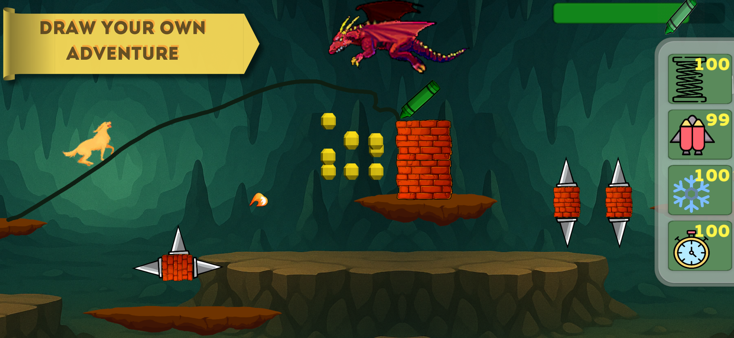 Super Dog Adventure: Draw Line