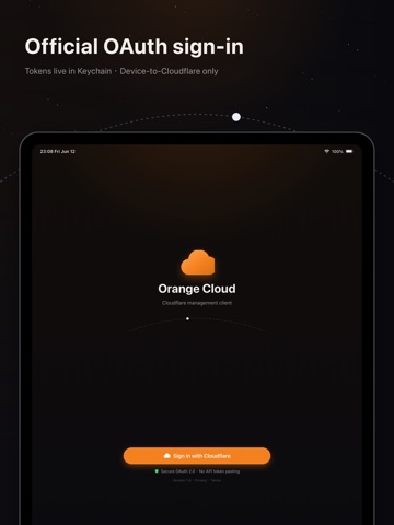 Orange Cloud for Cloudflare iPad screenshot 9