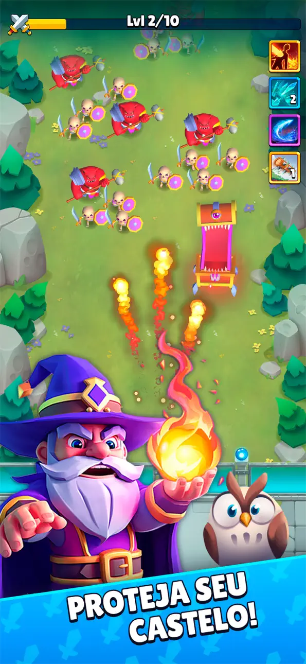 Wizard Tower Defense Idle Game iOS Mod IPA screenshot 1 - iOS game interface