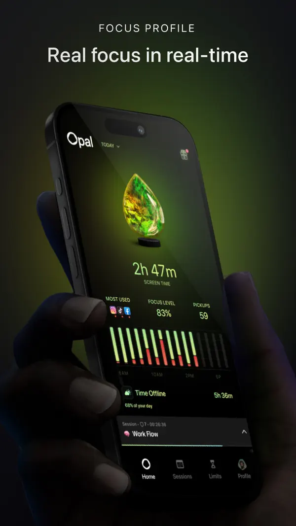Opal: Wenig Bildschirmzeit iPhone App Screenshot 4 – Produktivität